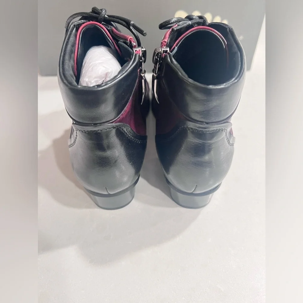 SPRING STEP‎ Xiomara Bordeaux Boots Size 36 5.5-6 NIB